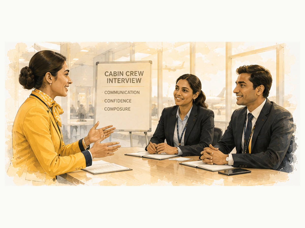Airline interview and group-discussion role-play