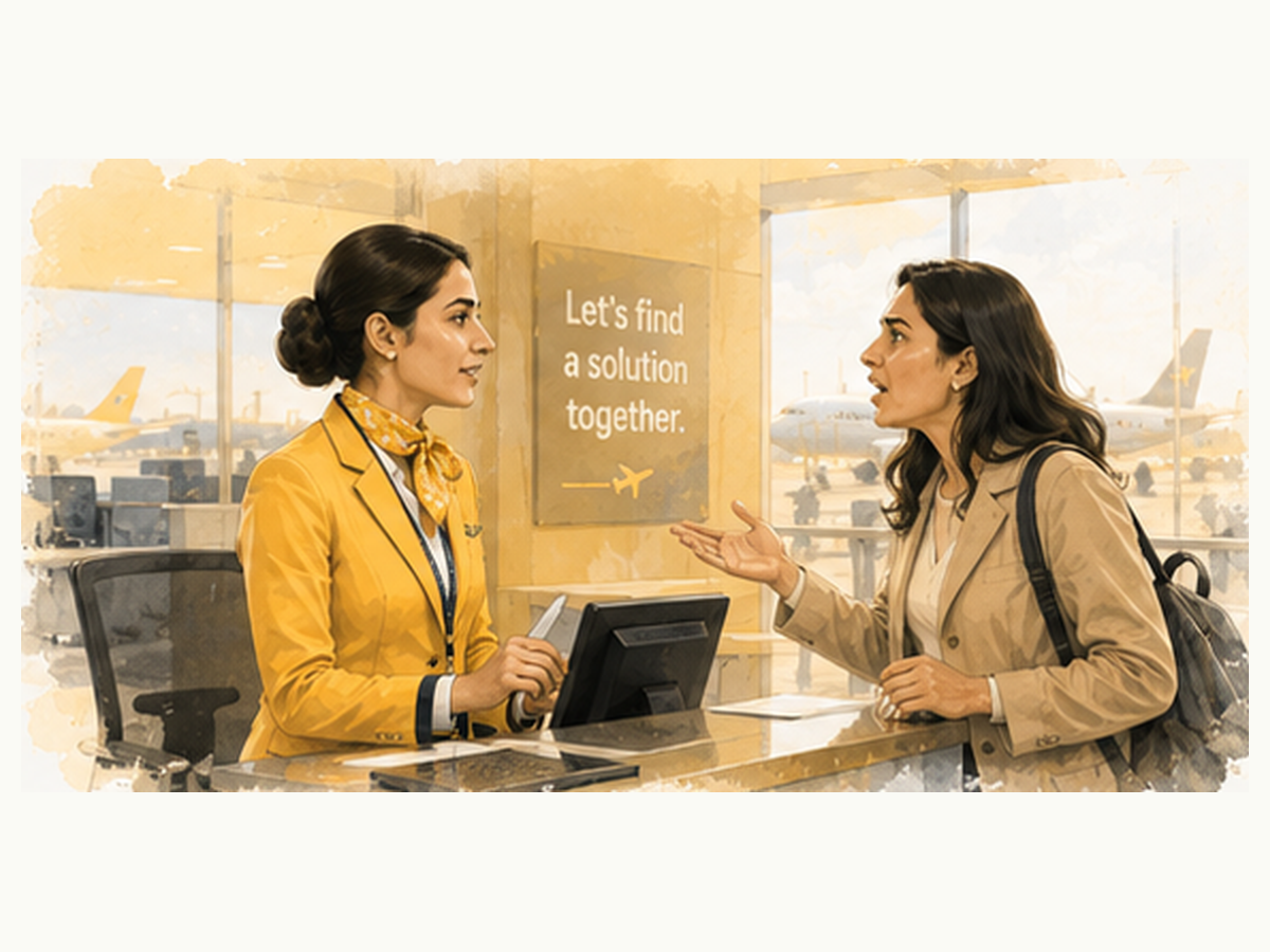 Passenger complaint and conflict-resolution scenario